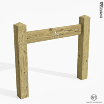 Packshot 3D d'un portique en bois, gamme Skol'R